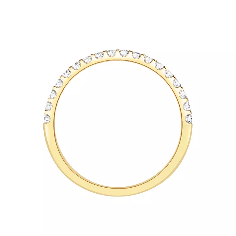 14K Yellow Gold U-Prong Lab Diamond Band (.25 ct. tw.)