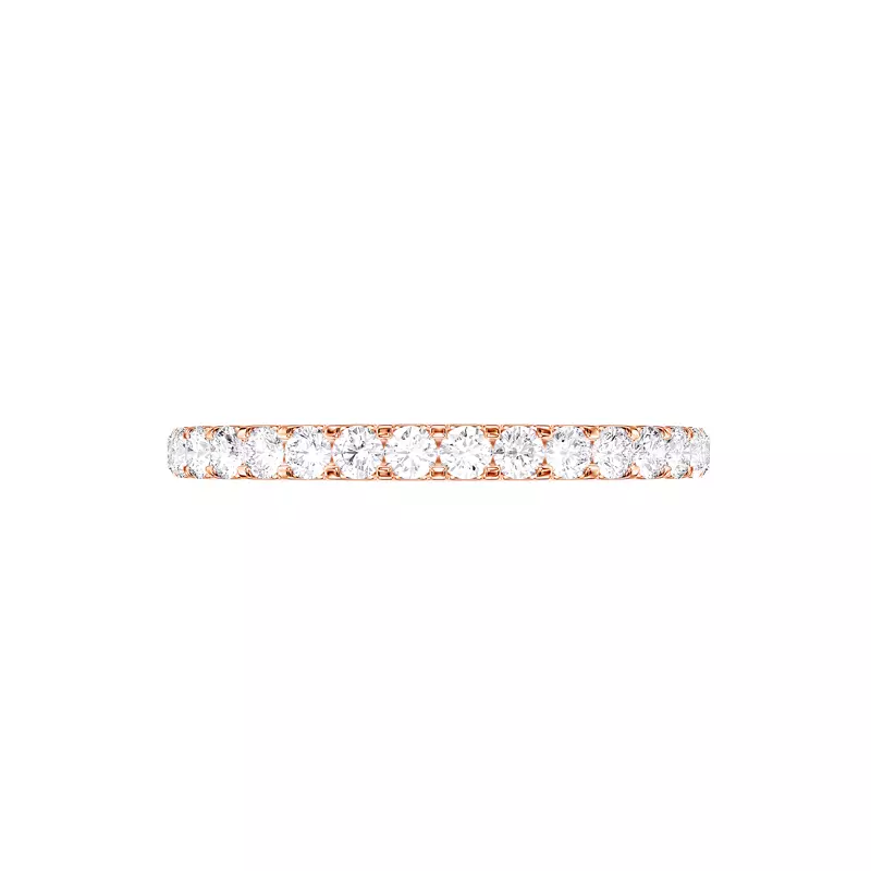 14K Rose Gold U-Prong Lab Diamond Band (.33 ct. tw.)