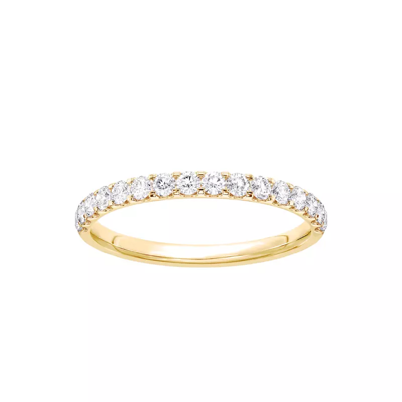 14K Yellow Gold U-Prong Lab Diamond Band (.33 ct. tw.)