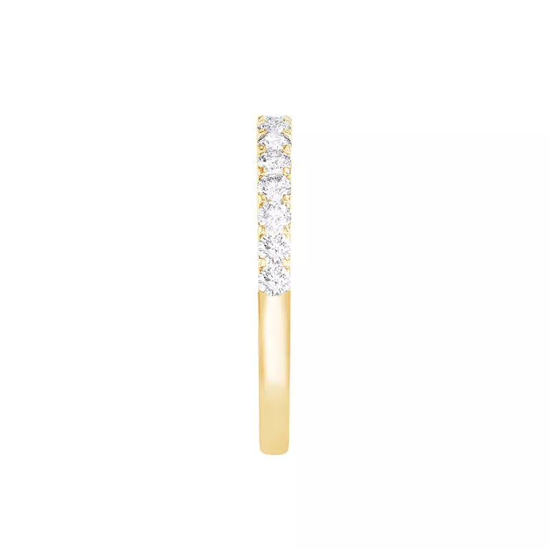 14K Yellow Gold U-Prong Lab Diamond Band (.33 ct. tw.)