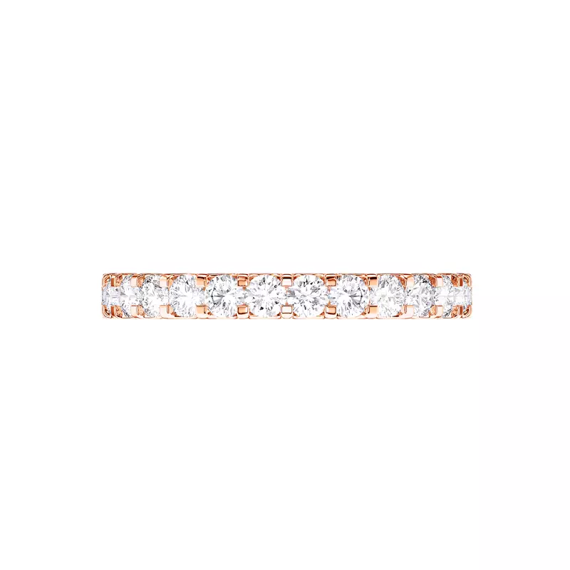 14K Rose Gold U-Prong Lab Diamond Band (.50 ct. tw.)