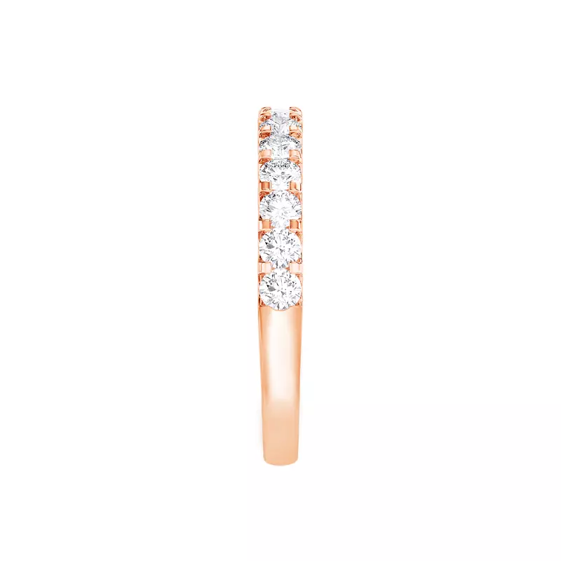14K Rose Gold U-Prong Lab Diamond Band (.50 ct. tw.)