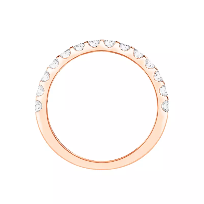 14K Rose Gold U-Prong Lab Diamond Band (.50 ct. tw.)