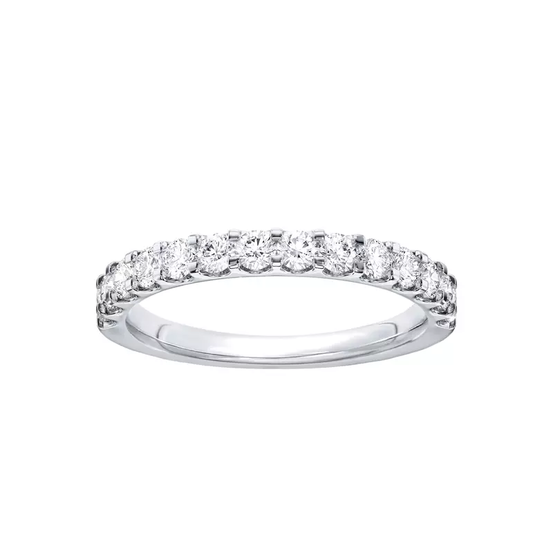 14K White Gold U-Prong Lab Diamond Band (.50 ct. tw.)