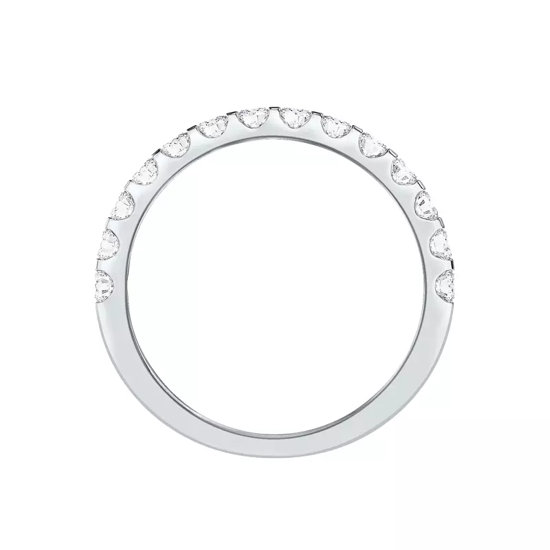 14K White Gold U-Prong Lab Diamond Band (.50 ct. tw.)