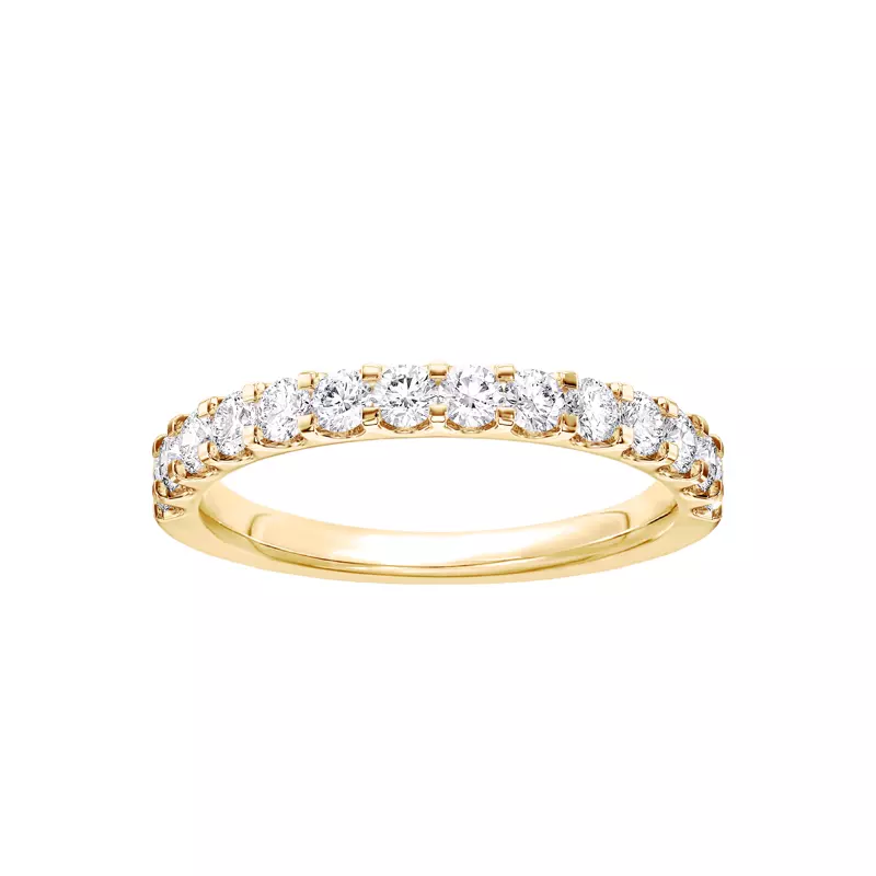 14K Yellow Gold U-Prong Lab Diamond Band (.50 ct. tw.)