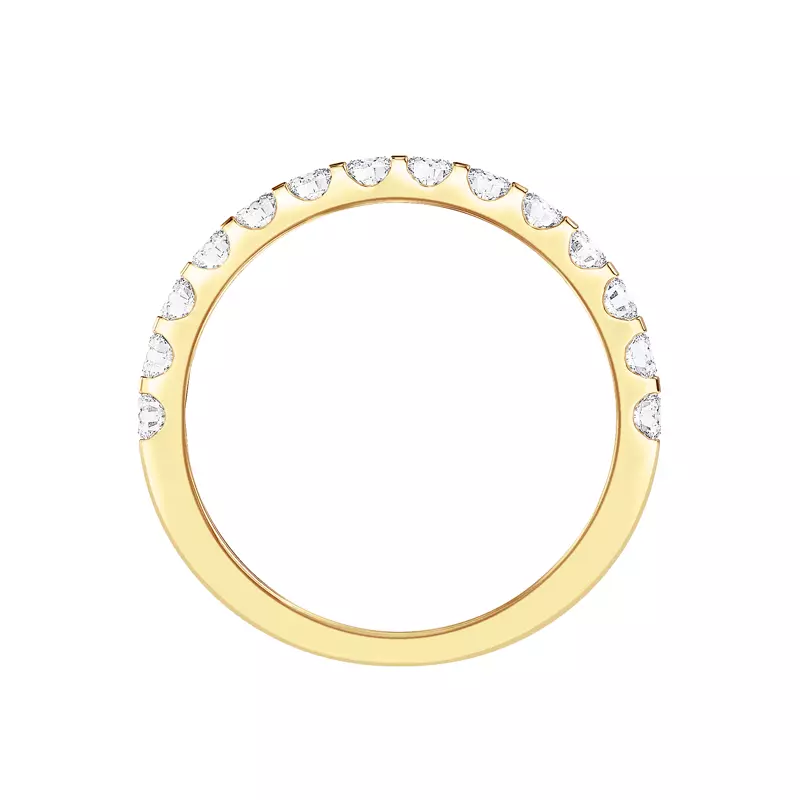 14K Yellow Gold U-Prong Lab Diamond Band (.50 ct. tw.)