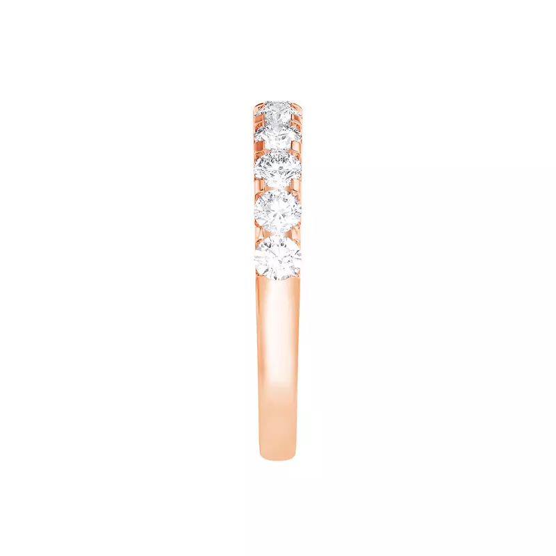 14K Rose Gold U-Prong Lab Diamond Band (.75 ct. tw.)