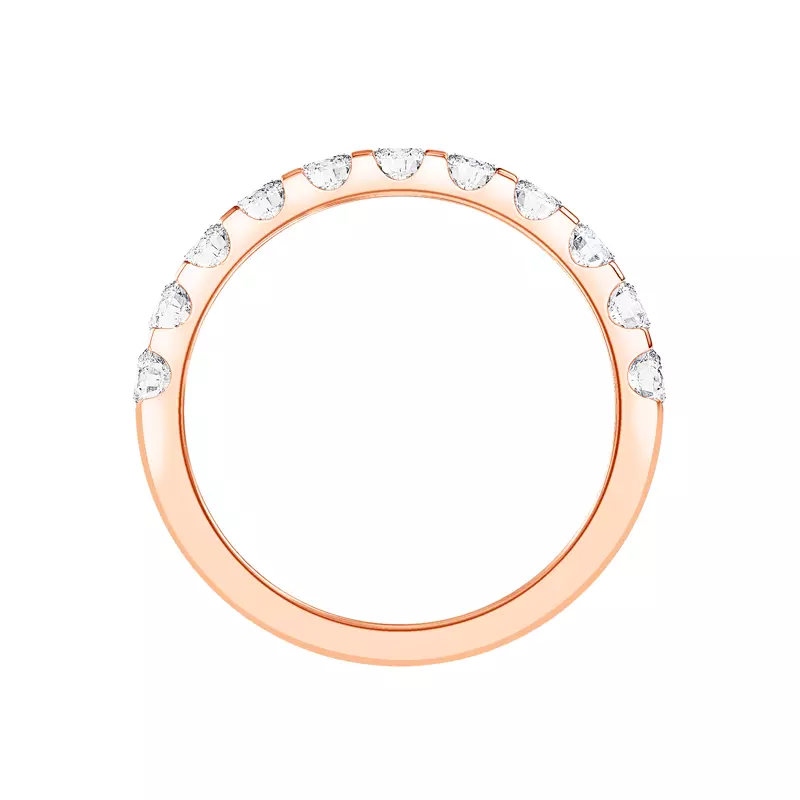 14K Rose Gold U-Prong Lab Diamond Band (.75 ct. tw.)