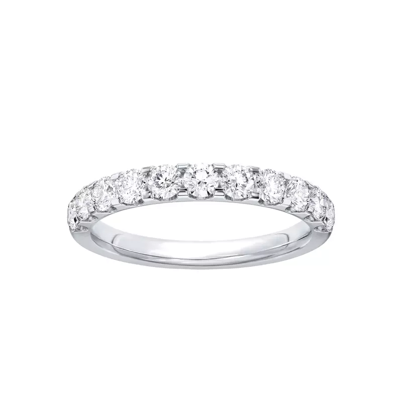 14K White Gold U-Prong Lab Diamond Band (.75 ct. tw.)