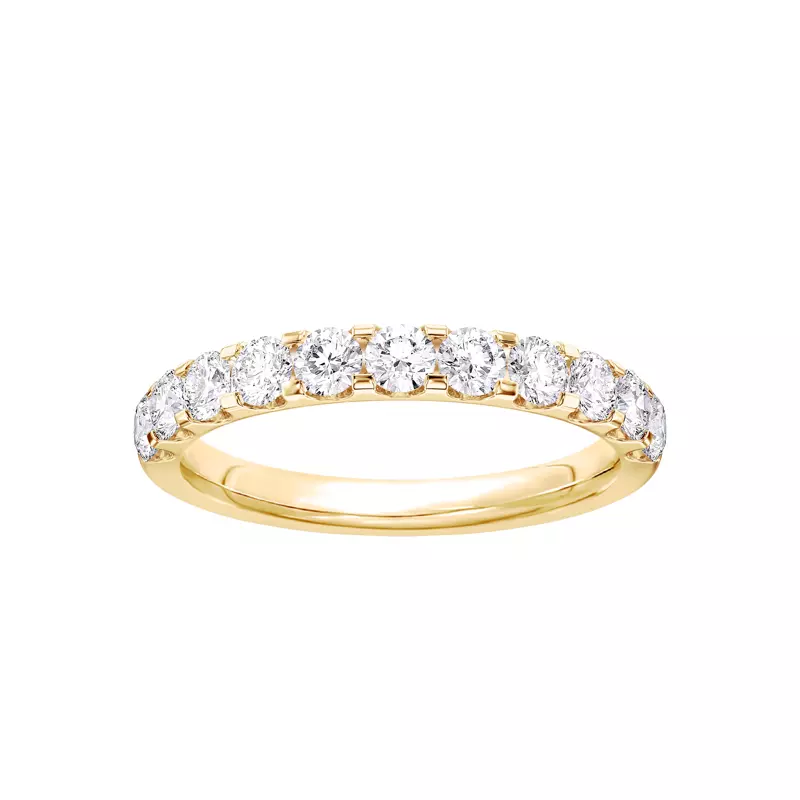 14K Yellow Gold U-Prong Lab Diamond Band (.75 ct. tw.)