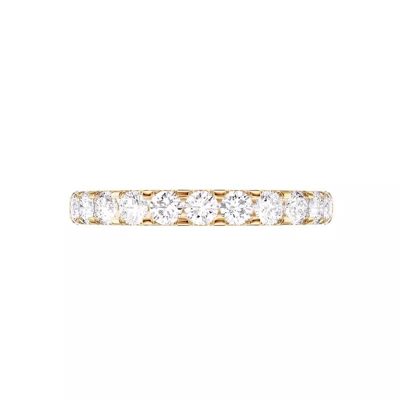14K Yellow Gold U-Prong Lab Diamond Band (.75 ct. tw.)