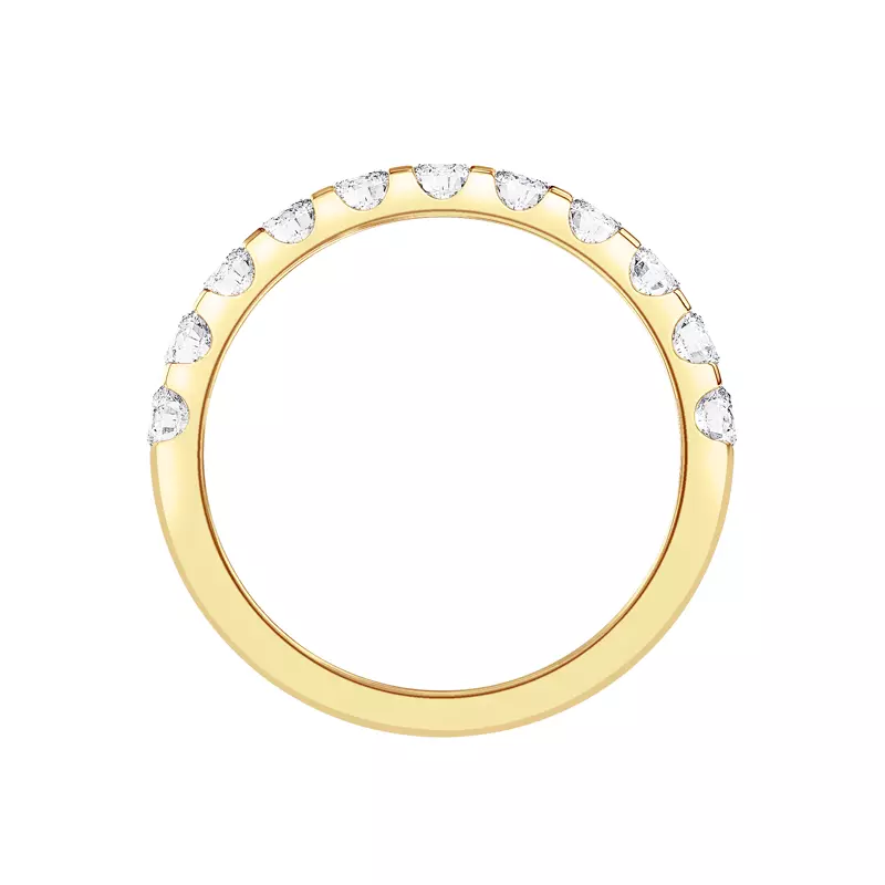 14K Yellow Gold U-Prong Lab Diamond Band (.75 ct. tw.)