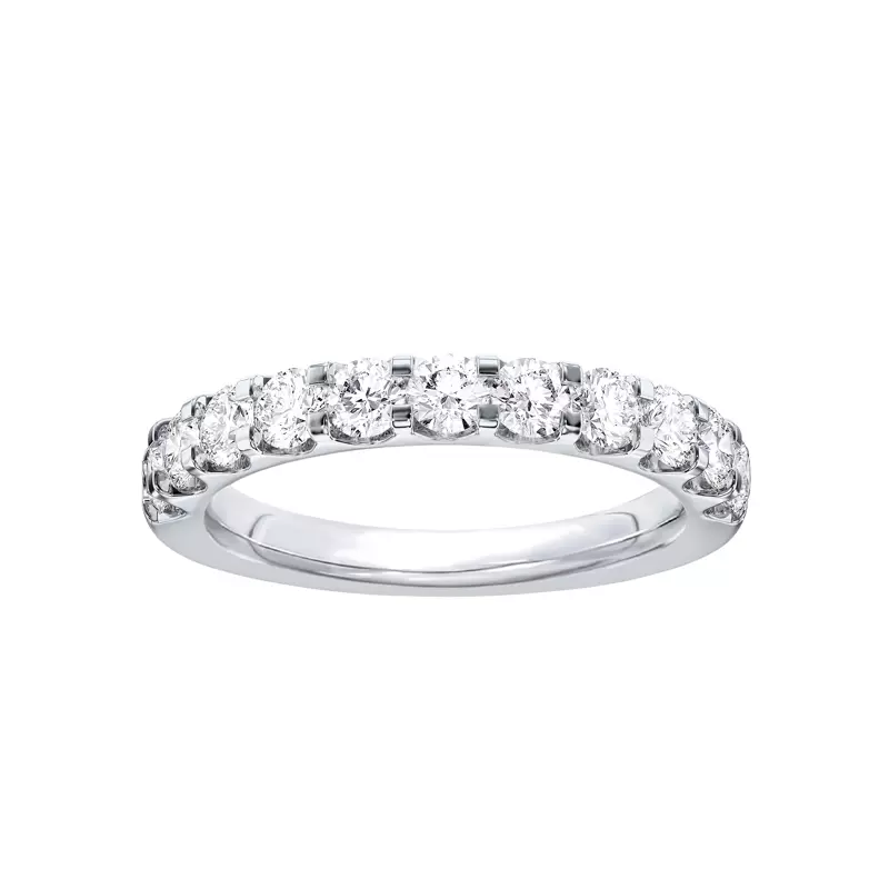 14K White Gold U-Prong Lab Diamond Band (1.00 ct. tw.)