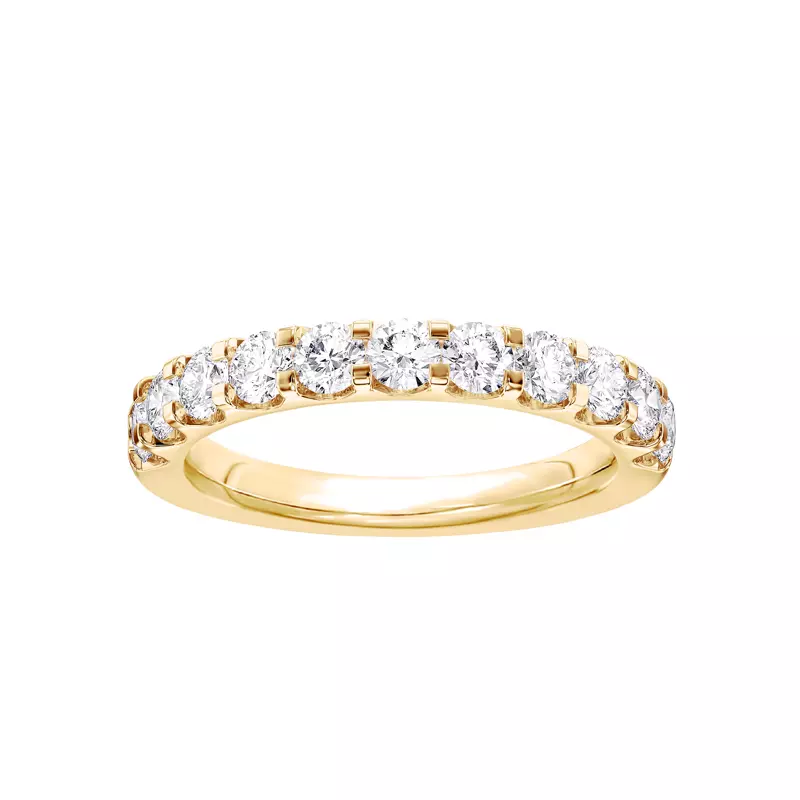 14K Yellow Gold U-Prong Lab Diamond Band (1.00 ct. tw.)