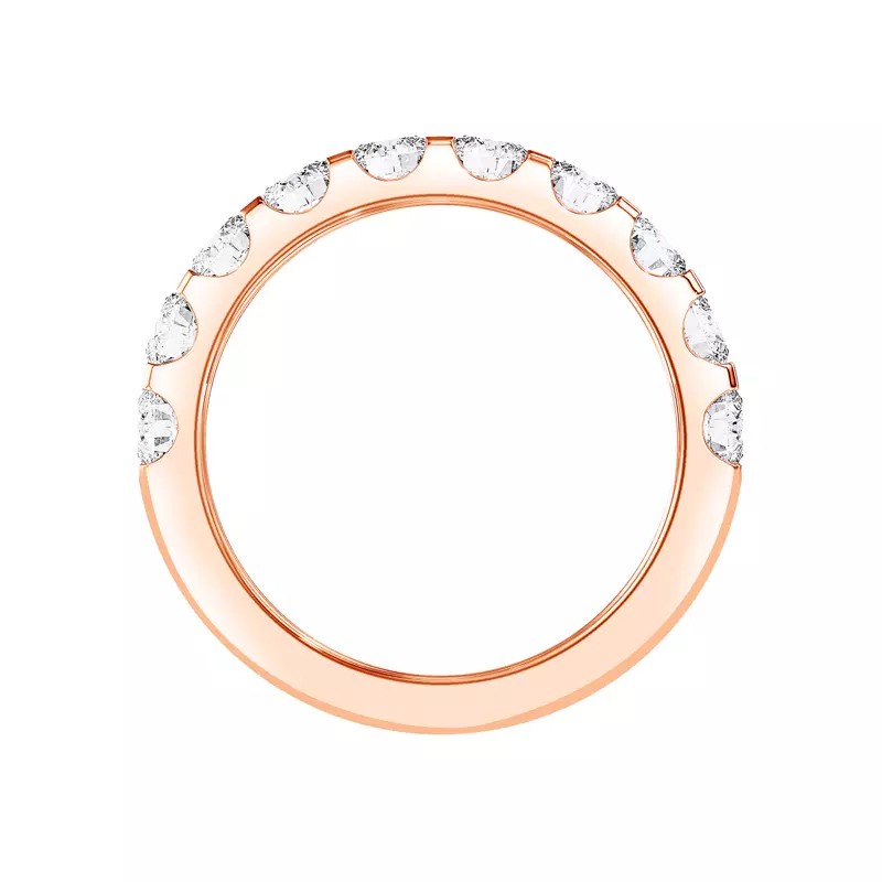 14K Rose Gold U-Prong Diamond Band (1.50 ct. tw.)