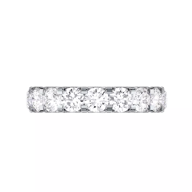 14K White Gold U-Prong Diamond Band (2.00 ct. tw.)