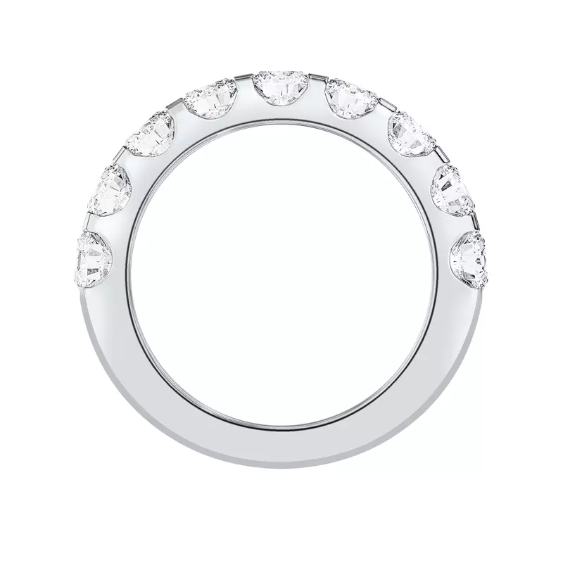 14K White Gold U-Prong Diamond Band (2.00 ct. tw.)