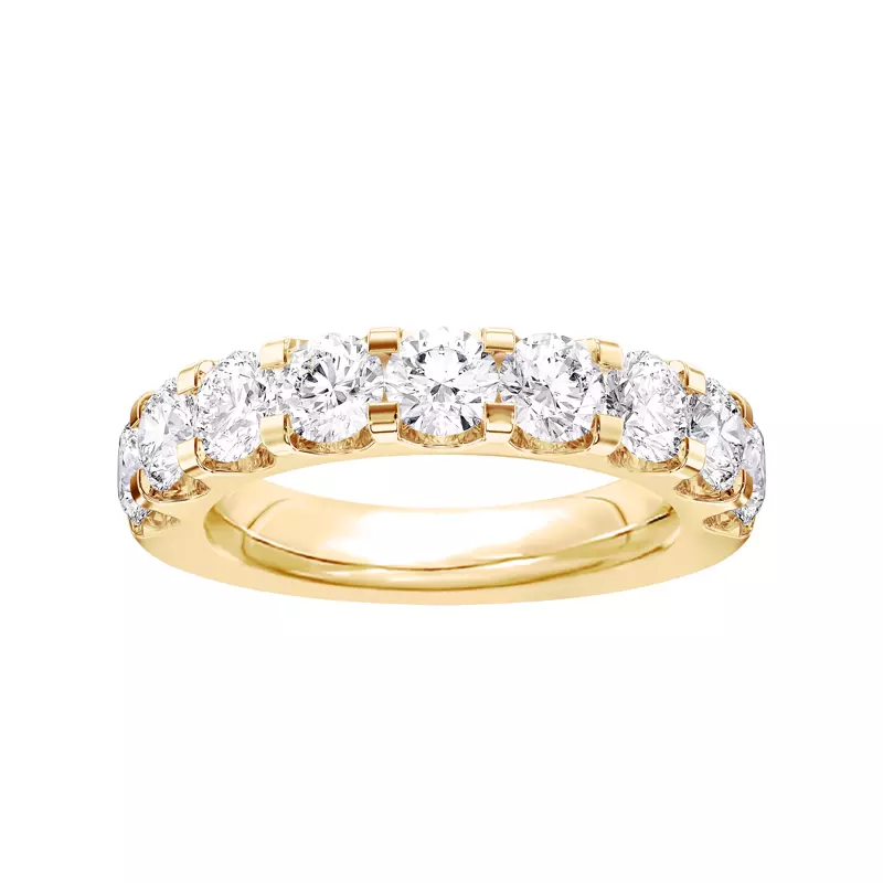 14K Yellow Gold U-Prong Lab Diamond Band (2.00 ct. tw.)
