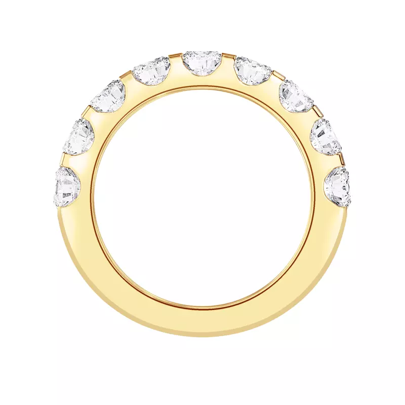14K Yellow Gold U-Prong Lab Diamond Band (2.00 ct. tw.)