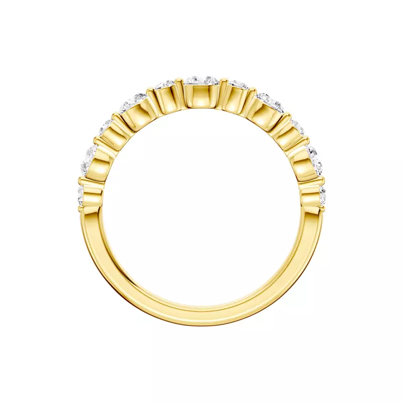 14K Yellow Gold Classic Alternating-Sized Diamond Band (0.75 ct. tw.)