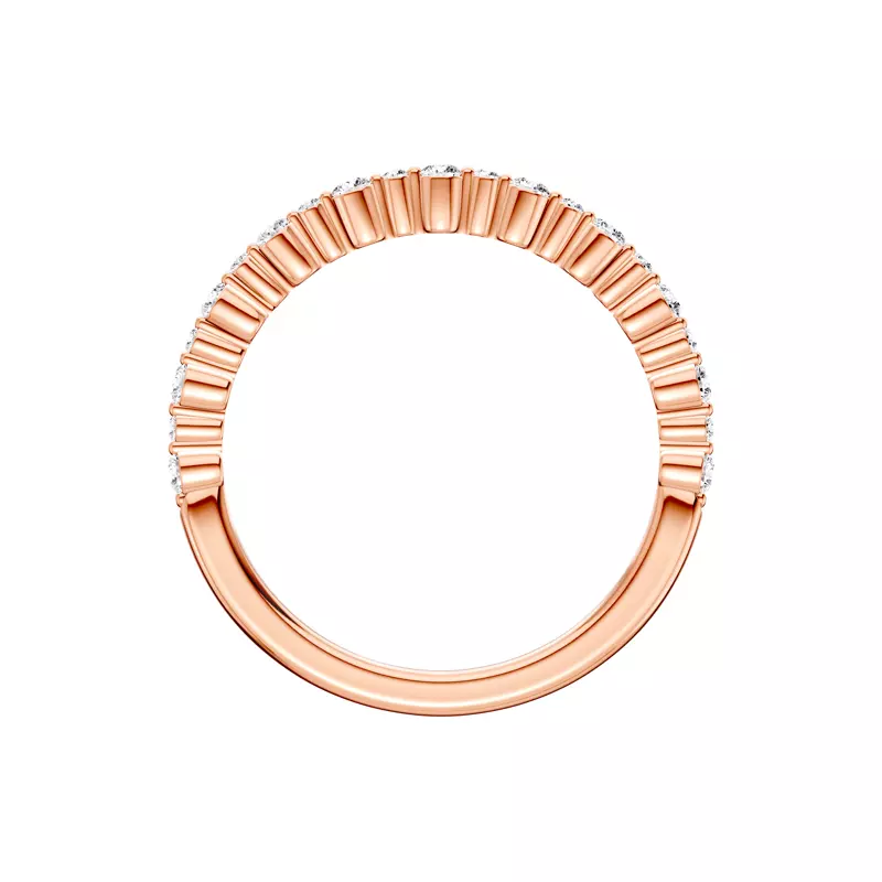 14K Rose Gold Classic Alternating-Sized Lab Diamond Band (0.25 ct. tw.)