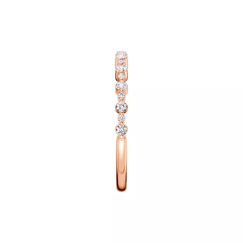 14K Rose Gold Classic Alternating-Sized Lab Diamond Band (0.25 ct. tw.)