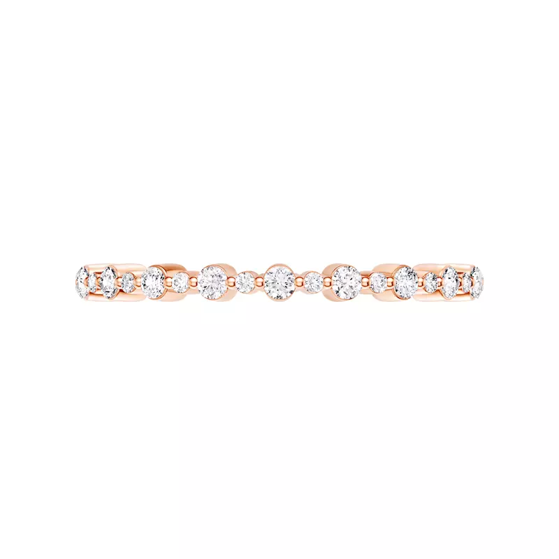 14K Rose Gold Classic Alternating-Sized Lab Diamond Band (0.25 ct. tw.)