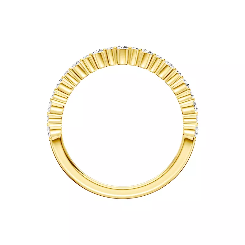 14K Yellow Gold Classic Alternating-Sized Lab Diamond Band (0.25 ct. tw.)