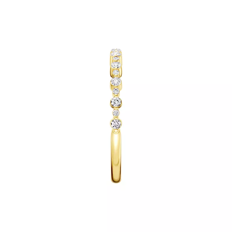 14K Yellow Gold Classic Alternating-Sized Lab Diamond Band (0.25 ct. tw.)