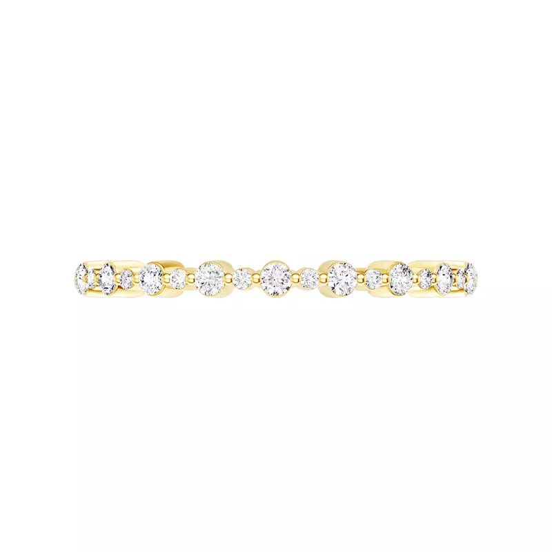 14K Yellow Gold Classic Alternating-Sized Lab Diamond Band (0.25 ct. tw.)
