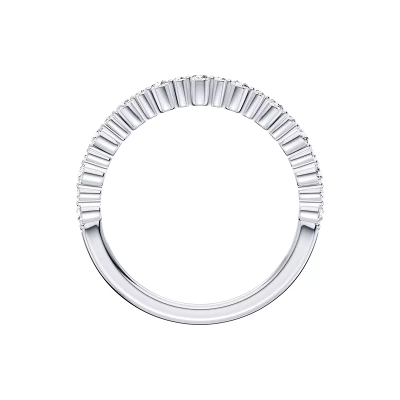 18K White Gold Classic Alternating-Sized Diamond Band (0.25 ct. tw.)