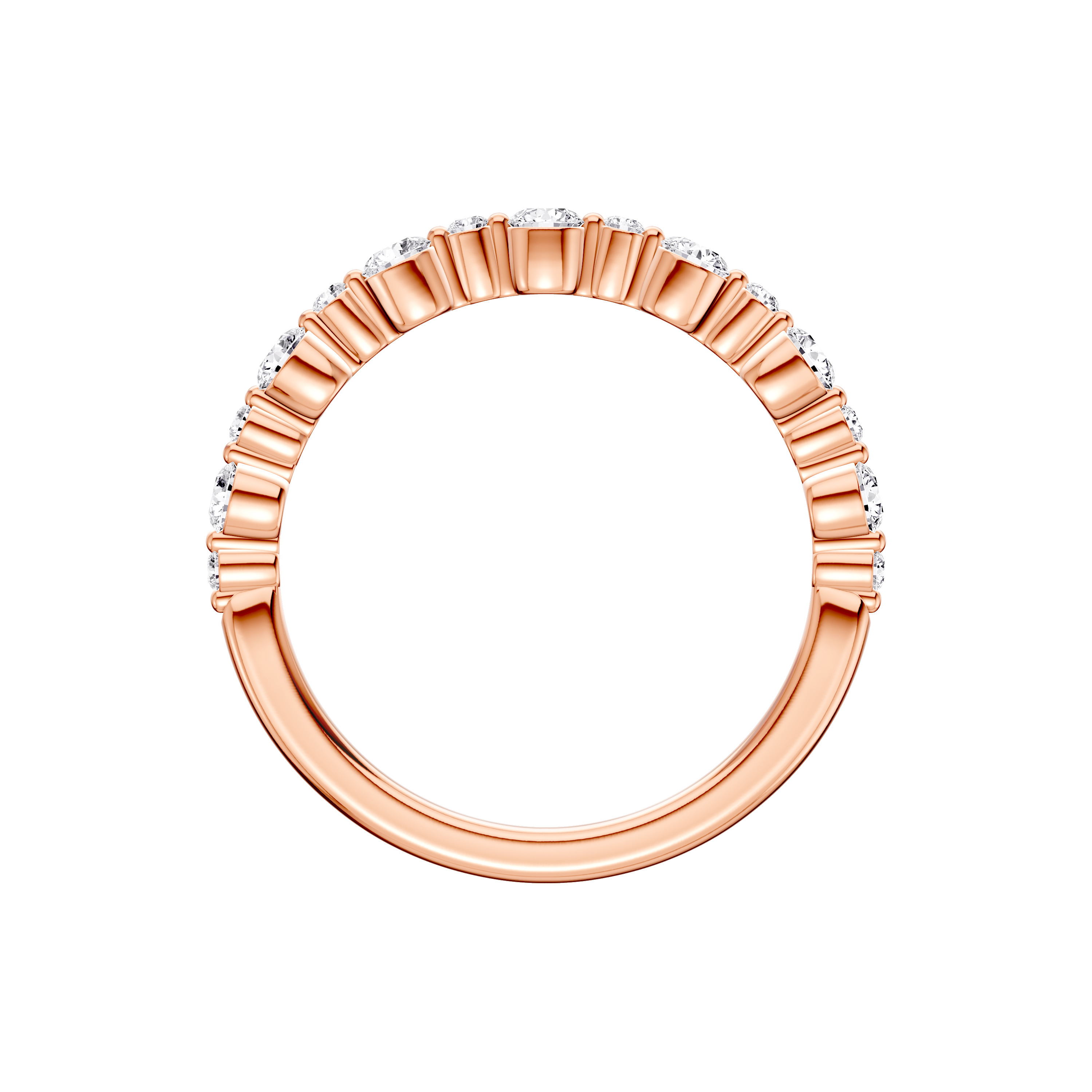 14K Rose Gold Classic Alternating-Sized Lab Diamond Band (0.50 ct. tw.)