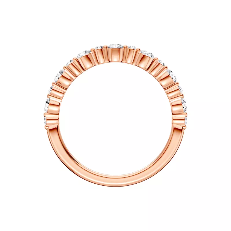 14K Rose Gold Classic Alternating-Sized Diamond Band (0.50 ct. tw.)