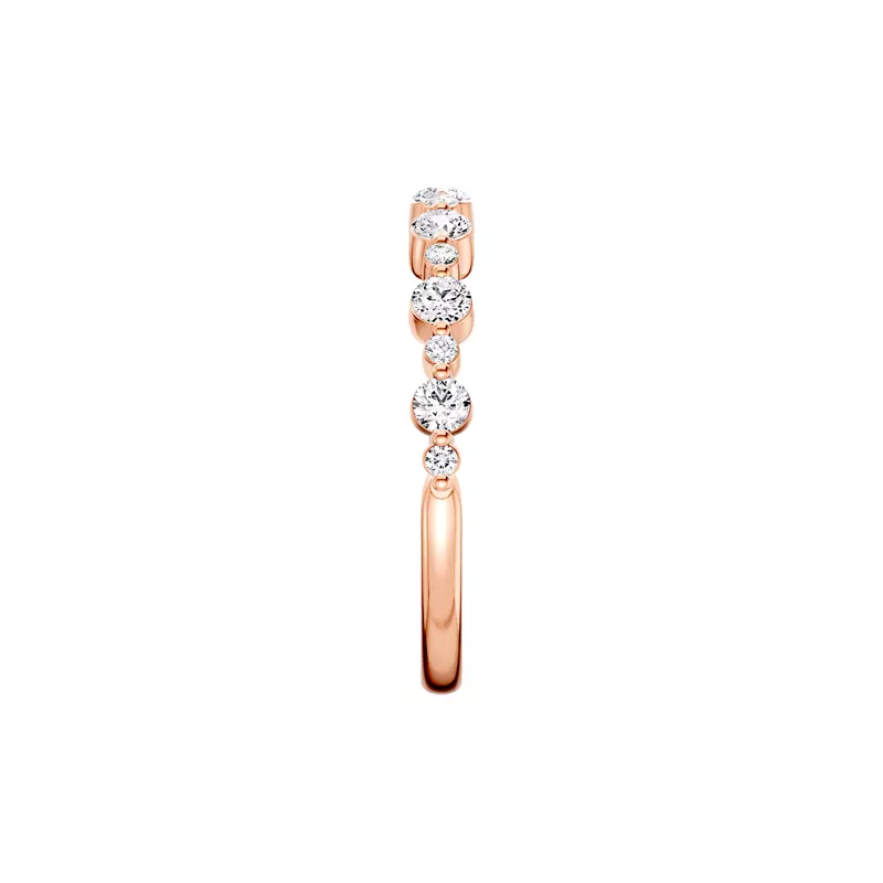 14K Rose Gold Classic Alternating-Sized Diamond Band (0.50 ct. tw.)
