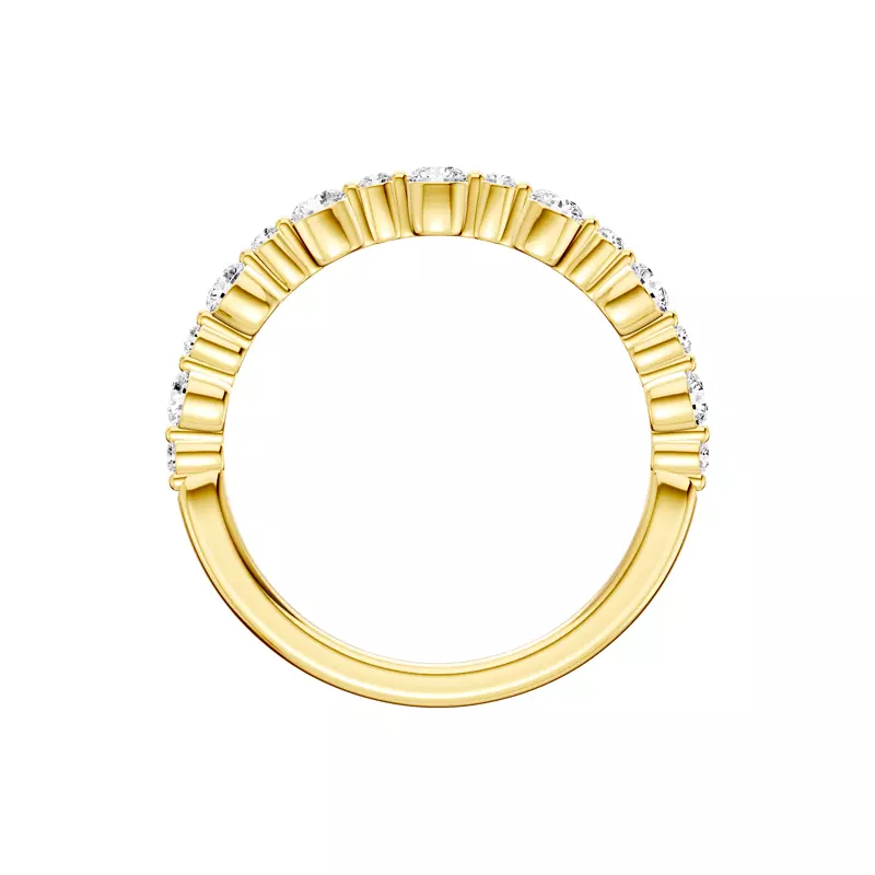 14K Yellow Gold Classic Alternating-Sized Diamond Band (0.50 ct. tw.)