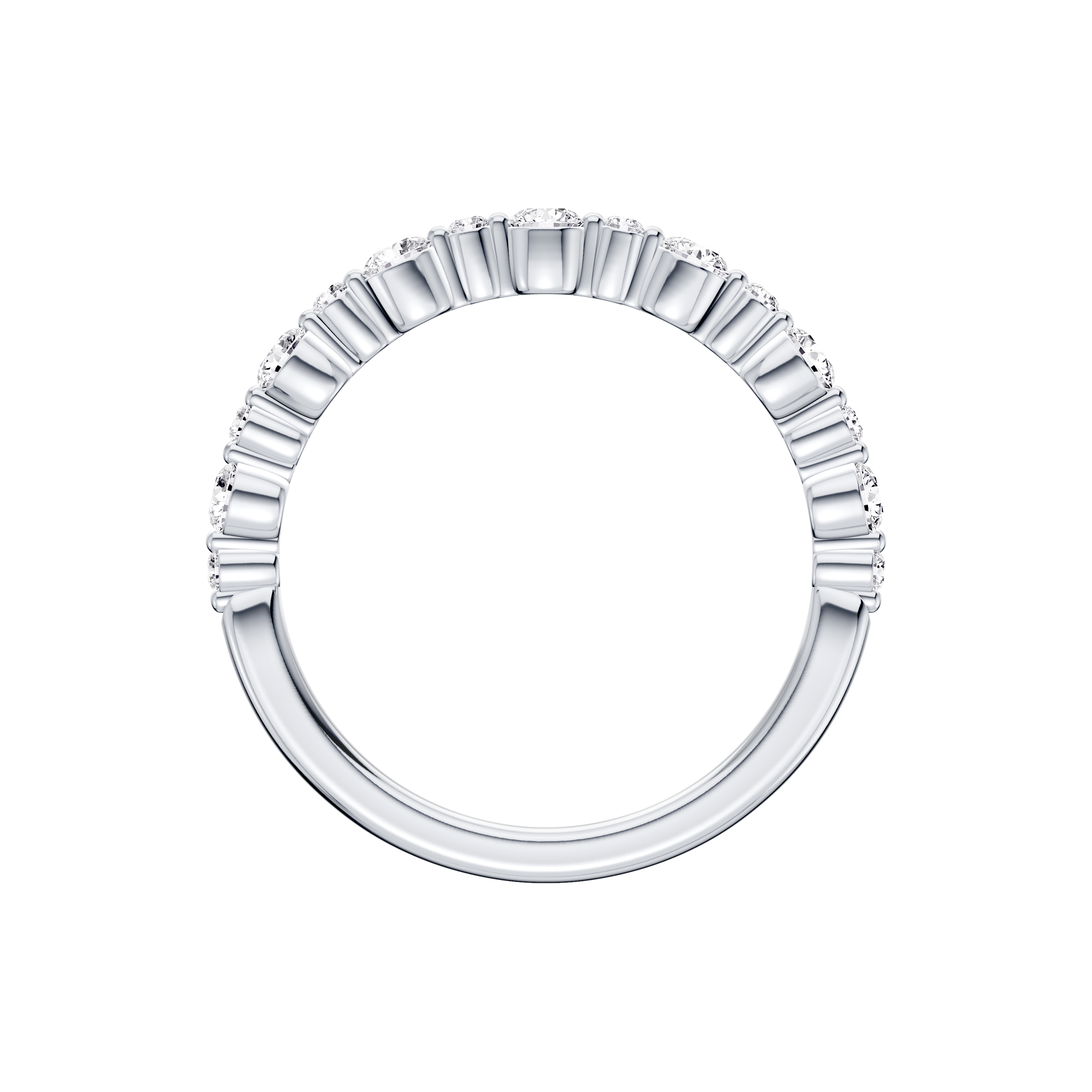 18K White Gold Classic Alternating-Sized Lab Diamond Band (0.50 ct. tw.)