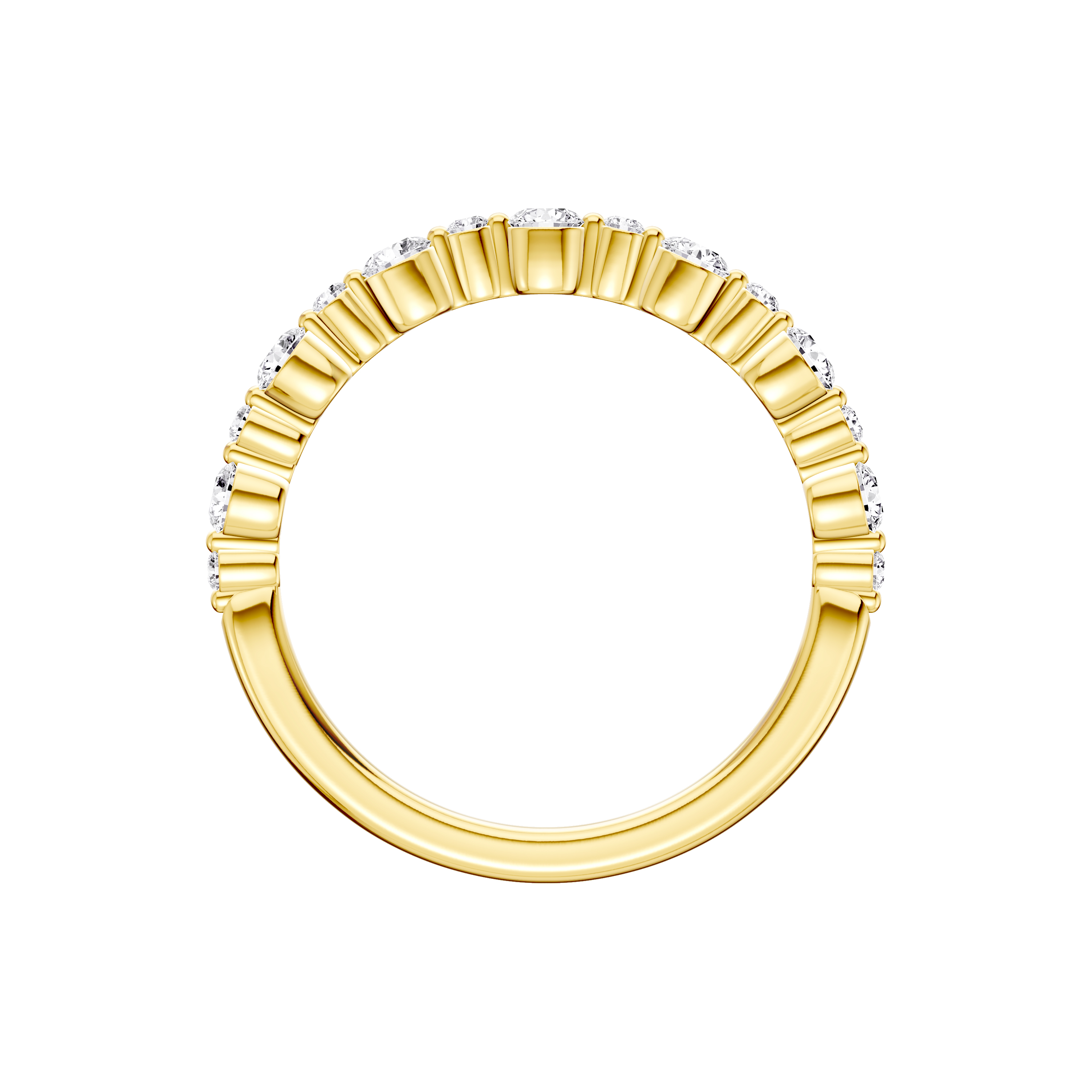 18K Yellow Gold Classic Alternating-Sized Lab Diamond Band (0.50 ct. tw.)