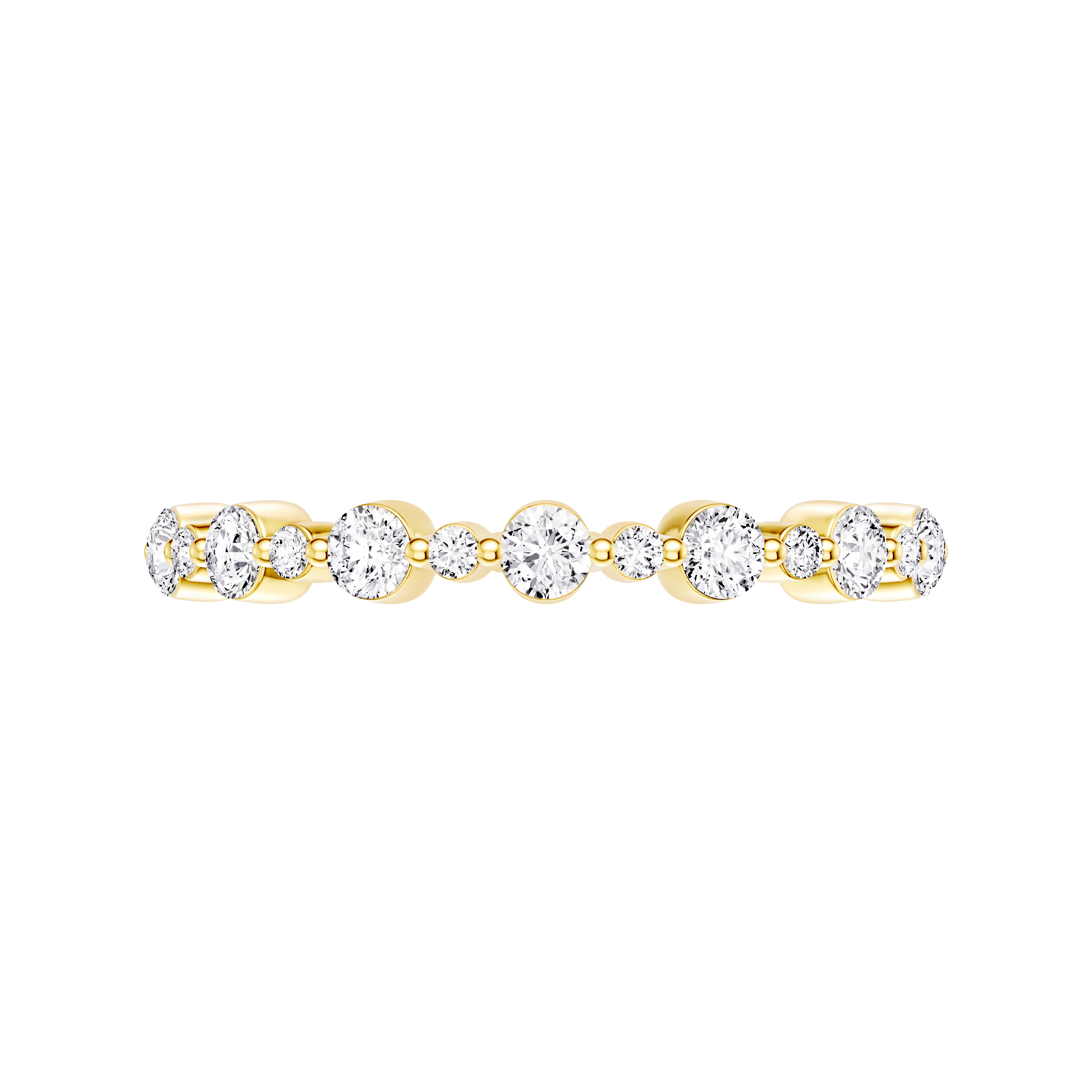18K Yellow Gold Classic Alternating-Sized Lab Diamond Band (0.50 ct. tw.)