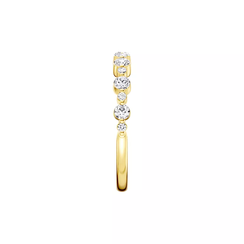 18K Yellow Gold Classic Alternating-Sized Diamond Band (0.50 ct. tw.)