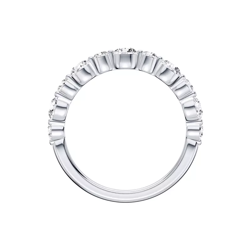 Platinum Classic Alternating-Sized Lab Diamond Band (1.00 ct. tw.)