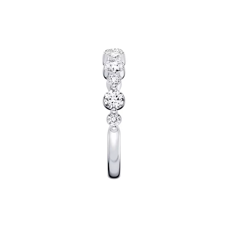 Platinum Classic Alternating-Sized Lab Diamond Band (1.00 ct. tw.)