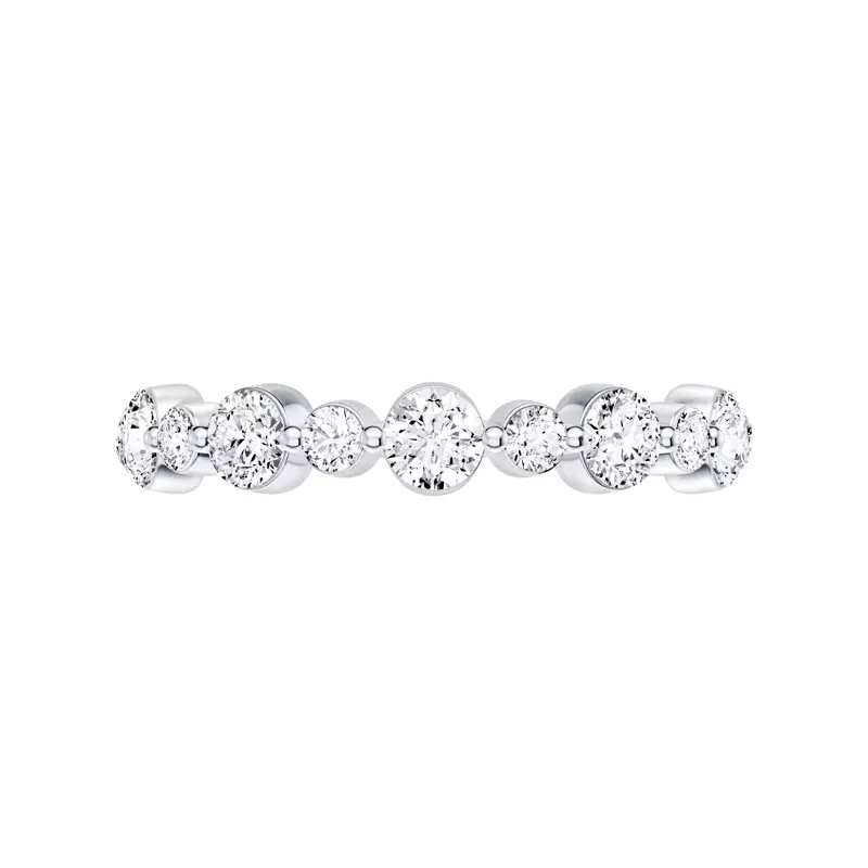 Platinum Classic Alternating-Sized Lab Diamond Band (1.00 ct. tw.)