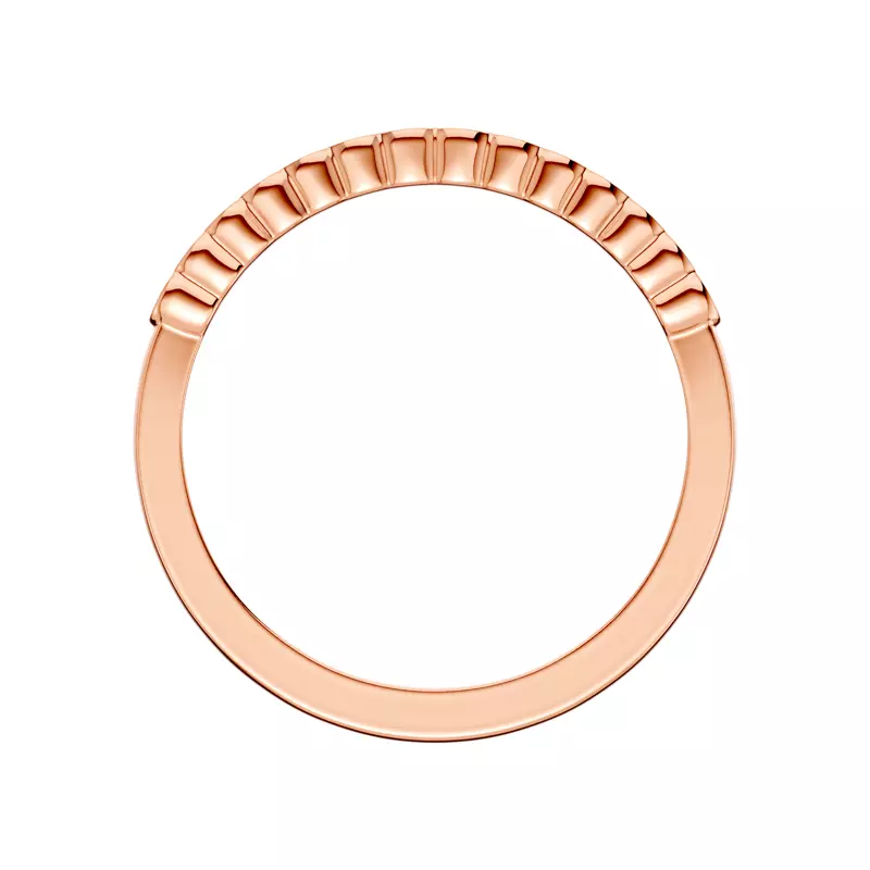 14K Rose Gold Classic Open Bezel Diamond Band (0.25 ct. tw.)