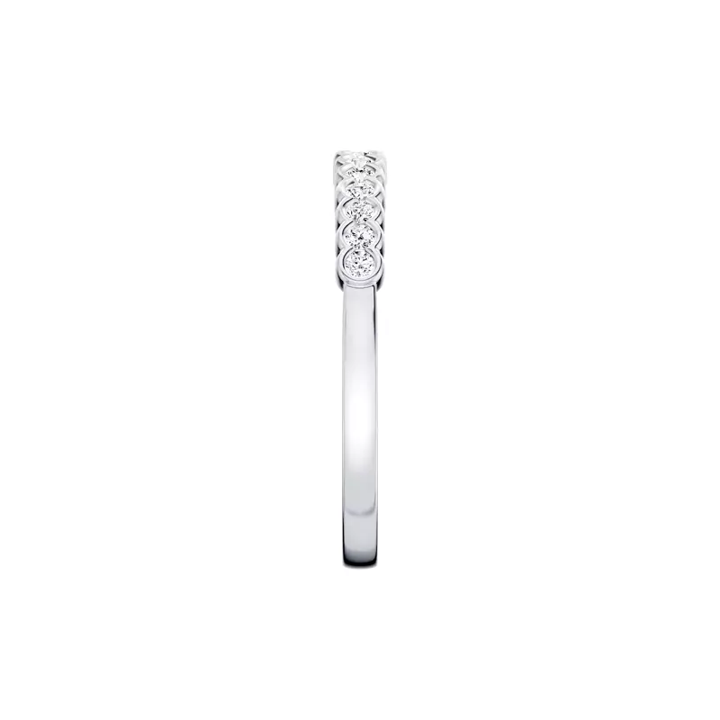 14K White Gold Classic Open Bezel Diamond Band (0.25 ct. tw.)
