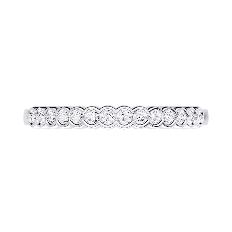 14K White Gold Classic Open Bezel Diamond Band (0.25 ct. tw.)