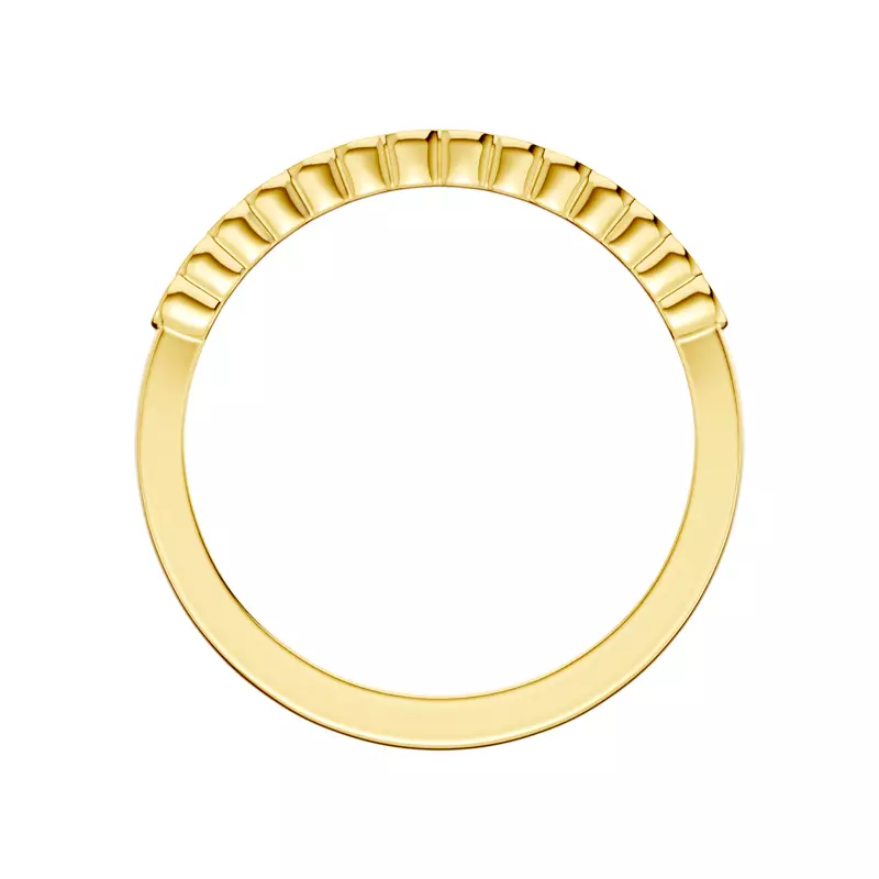 18K Yellow Gold Classic Open Bezel Diamond Band (0.25 ct. tw.)