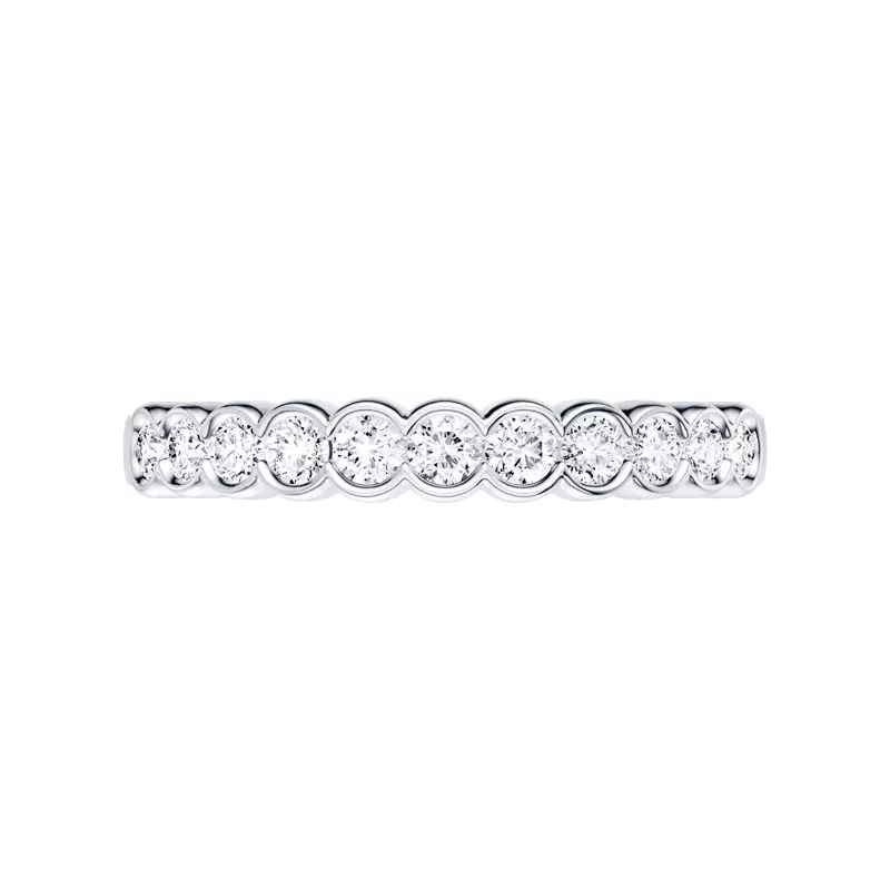 14K White Gold Classic Open Bezel Lab Diamond Band (0.50 ct. tw.)
