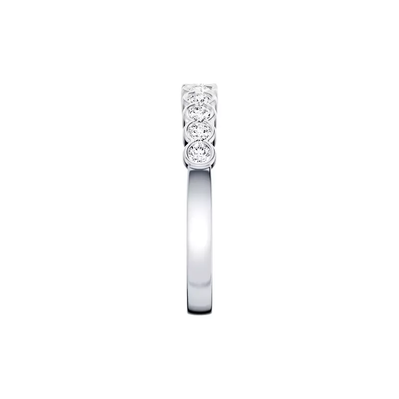 14K White Gold Classic Open Bezel Diamond Band (0.50 ct. tw.)
