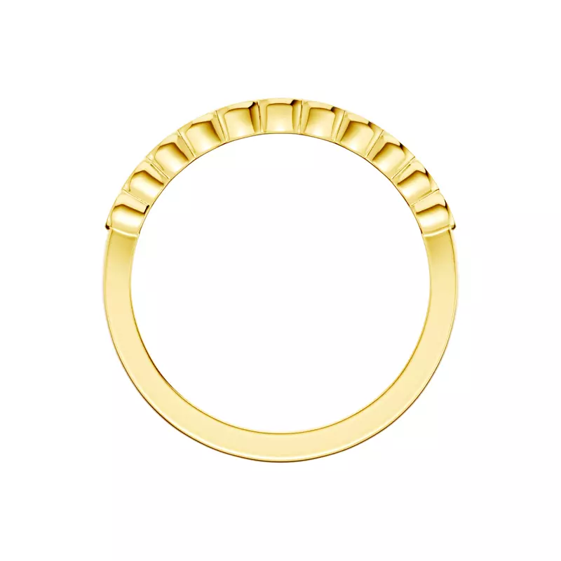 18K Yellow Gold Classic Open Bezel Diamond Band (0.50 ct. tw.)